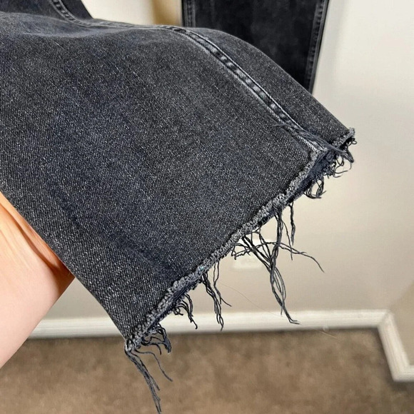 Everlane Cheeky Bootcut Jeans Size 27 Faded Black High Rise Frayed Hem Denim - Picture 6 of 9